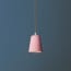 9.5cm tall tapered pendant shade in antique rose dupion silk