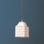 15cm Milford check square pendant shade in petal