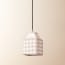 15cm Milford check square pendant shade in petal