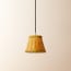 18cm pendant shade in natural rattan with green stripe