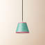 18cm pendant shade in Yukka hand made parchment with pink tape