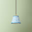18cm pendant shade in blue and indigo Polka Dot paper by GP & J Baker