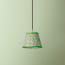 18cm pendant shade in emerald, black and white Polka Dot paper by GP & J Baker