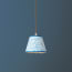 18cm pendant shade in blue and indigo Polka Dot paper by GP & J Baker