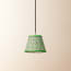 18cm pendant shade in emerald,black and white Polka Dot paper by GP & J Baker
