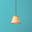 18cm pendant shade in spicy mustard hand blocked 'Squiggles' by Ellen Merchant
