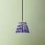 18cm straight empire pendant shade in denim tie dyed cotton
