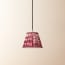18cm straight empire pendant shade in Crimson tie dyed cotton