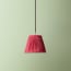 18cm pendant shade in ruby silk with velvet tape
