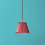18cm pendant shade in currant silk with velvet tape