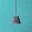 18cm pendant shade in moonstone silk with velvet tape