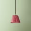 18cm pendant shade in currant silk with velvet tape