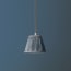 18cm pendant shade in moonstone silk with velvet tape