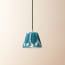 18cm pendant printed silk ikat shade in turkish blue Yoda
