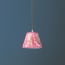 18cm straight empire pendant silk ikat shade in pink and ecru Koyari