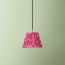 18cm pendant shade in pink herringbone by Matthew Williamson