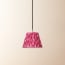 18cm pendant shade in pink herringbone by Matthew Williamson