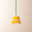 18cm pendant printed linen ikat shade in yellow Yoda