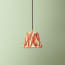 18cm Straight Empire Pendant shade in Orange Printed Linen Ikat