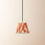 18cm Straight Empire Pendant shade in Orange Printed Linen Ikat