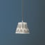 18cm pendant printed linen ikat shade in grey Yoda