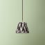 18cm Straight Empire Pendant shade in Printed Linen Ikat Shade in Black Zig-Zag