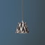 18cm Straight Empire Pendant shade in Printed Linen Ikat Shade in Black Zig-Zag