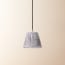 18cm pendant shade in navy & white wonky chev block printed cotton