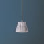 18cm pendant shade in navy & white wonky chev block printed cotton