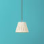 18cm Straight Empire Pendant shade in Grey Ferns Block Printed Cotton