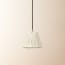 18cm Straight Empire Pendant shade in Grey Ferns Block Printed Cotton