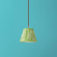 18cm pendant shade in classic green chalk stripes