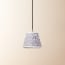18cm block printed pendant shade in inky fingers Borage by Morris & Co.