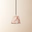 18cm pendant shade in brick dust Wallflower printed cotton by Morris & Co.