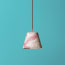 18cm Straight Empire Pendant shade in Red Tanaro Marbled Paper