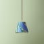 18cm pendant shade in green and blue roya hand made marbled paper