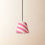 18cm pendant shade in hot pink stripes