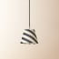 18cm pendant shade in jet stripes