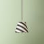 18cm pendant shade in jet stripes