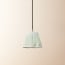 18cm scalloped pendant shade in frosted mint linen