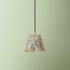 18cm scalloped pendant shade in leafy arbour Rambling Rose linen by Morris & Co.