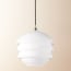 Colmeia pendant in opaline glass