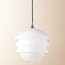 Colmeia pendant in opaline glass