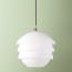 Colmeia pendant in opaline glass