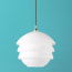Colmeia pendant in opaline glass