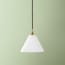 Hazelette pendant in opaline glass