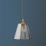 Hexagonal Luxor lantern in clear glass