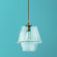Outline pendant in clear glass