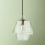 Outline pendant in clear glass
