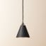 Stanlette pendant shade in ash black with copper interior